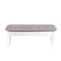 Hanah Home Banca Soho, Blanca con Almacenamiento, Elegante y Moderna para Salón, 110cm Ancho
